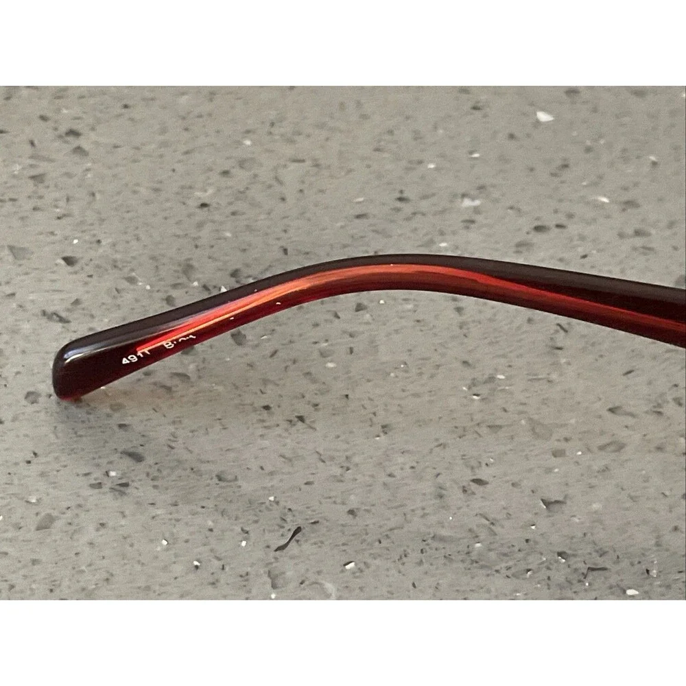 MIZYAKE Japan 4911 Brown Burgundy Red Half Rim Eyeglasses Frames ONLY